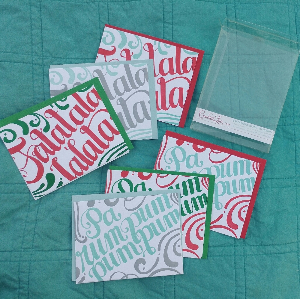 6-pack Letterpress Christmas cards